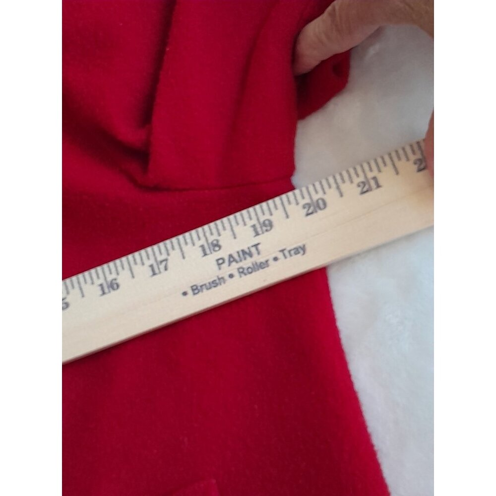 Vtg Pendleton Size 8 Double Breasted Preppy Holiday 100% Virgin Wool Coat Red - Picture 7 of 8